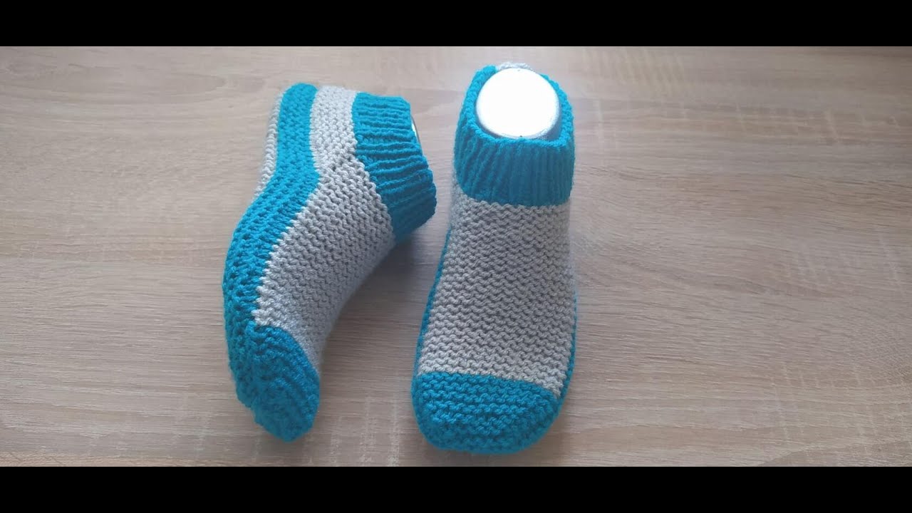 Тапочки без шва  Как вы любите. Hausschuhe gestrickt