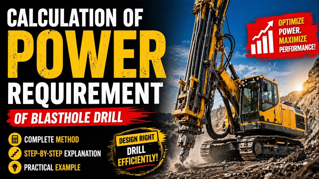 Power Requirement Calculation for Blasthole Drills. #blastholedrill #mechanical #calculation 