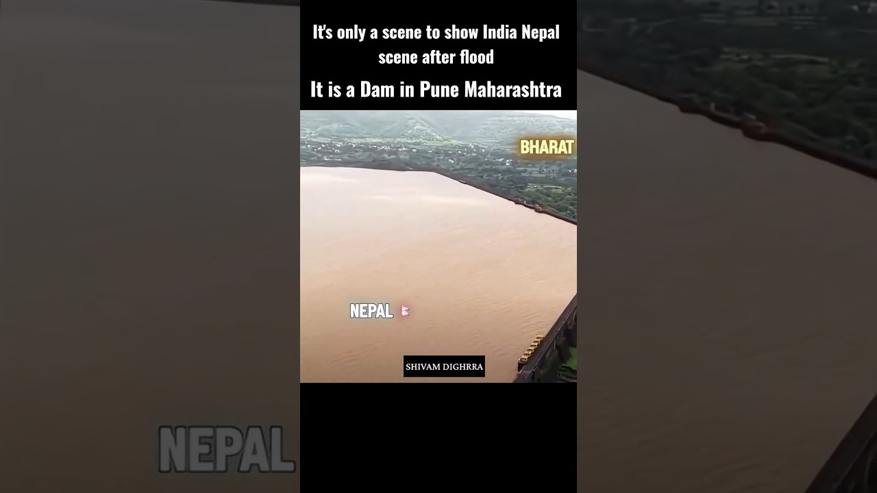 A big Dam of pune M.H⚠️🚨| it is only a scene to show#floodrelief #floodalert #floodinbihar #trending
