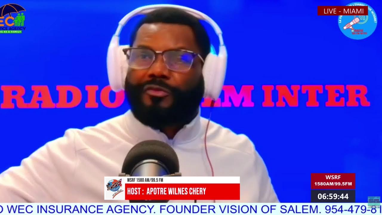 La diffusion  De la Radio Salem Inter Via L'Antenne De Wsrf 1580 Am / 99.5 Fm 3-3-26.