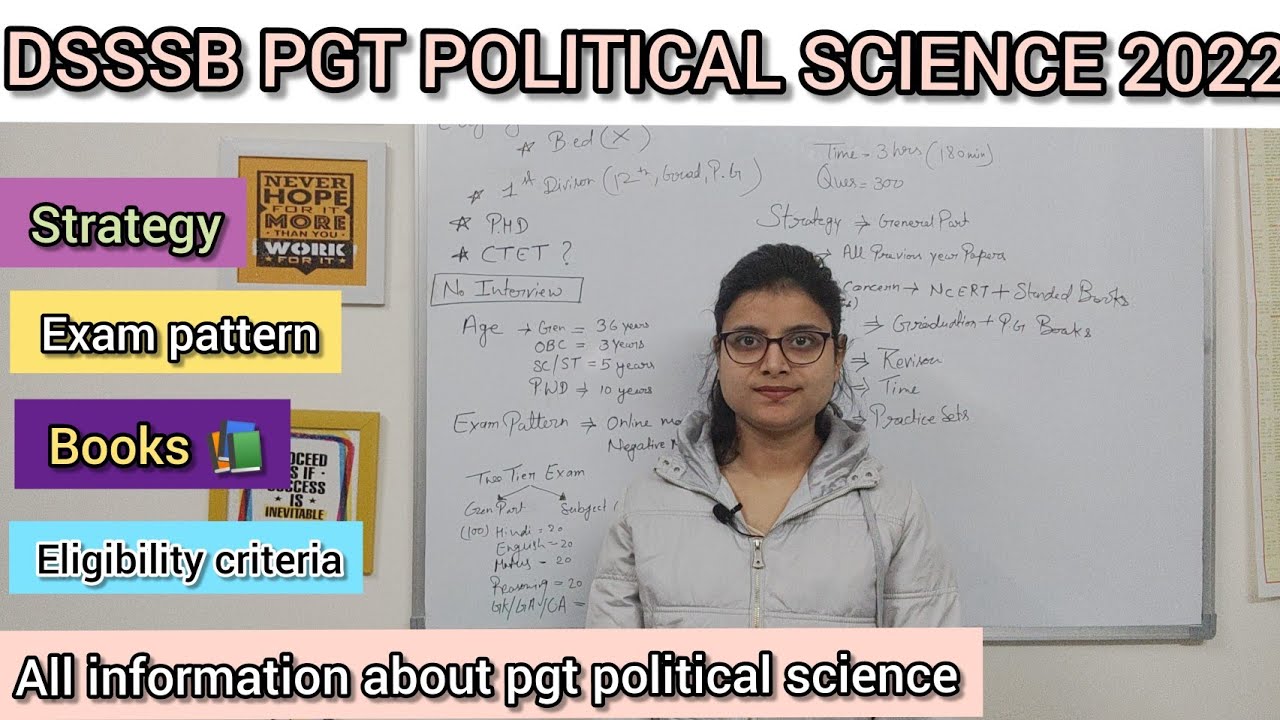 DSSSB PGT POLITICAL SCIENCE 2022  PREPARATION  || DSSSB PGT POLITICAL SCIENCE STRATEGY AND BOOKS