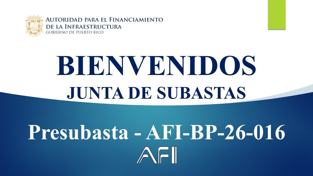 Presubasta - AFI-BP-26-016