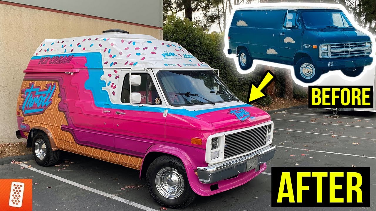 Building an Ice Cream Truck in 19 minutes! (COMPLETE TRANSFORMATION)