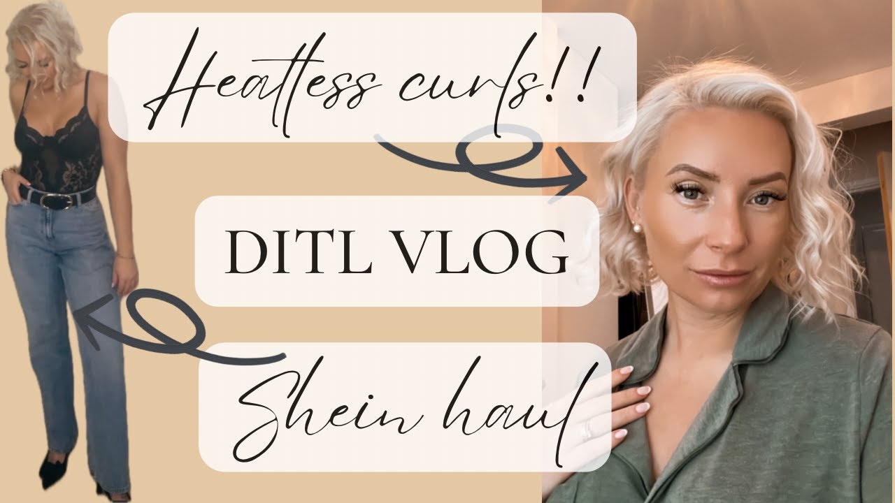 HEATLESS CURLS IN SHORT HAIR | MINI SHEIN BOLDLY LOVE VALENTINES DAY HAUL AND NEW NAIL DAY!!! AD