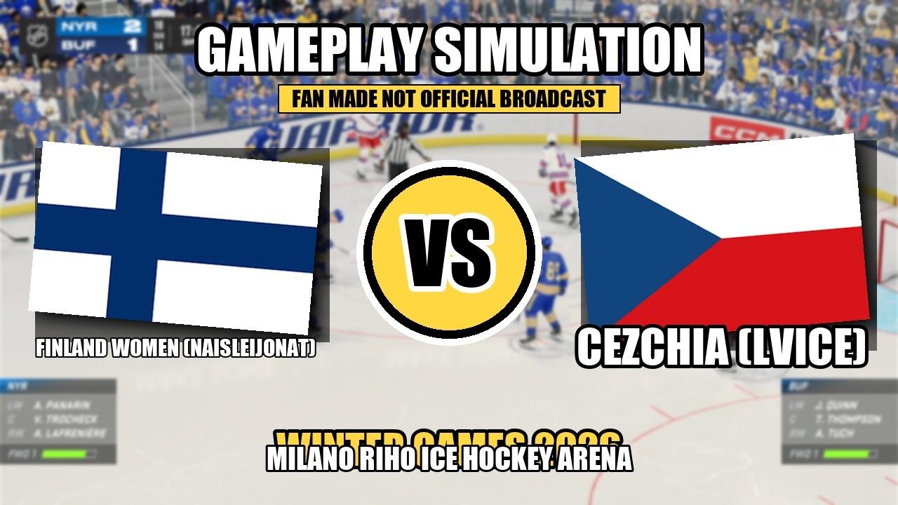 Finland Women(Naisleijonat) vs Czech Republic Women (Lvice) | Winter Olympics | Gameplay Simulation