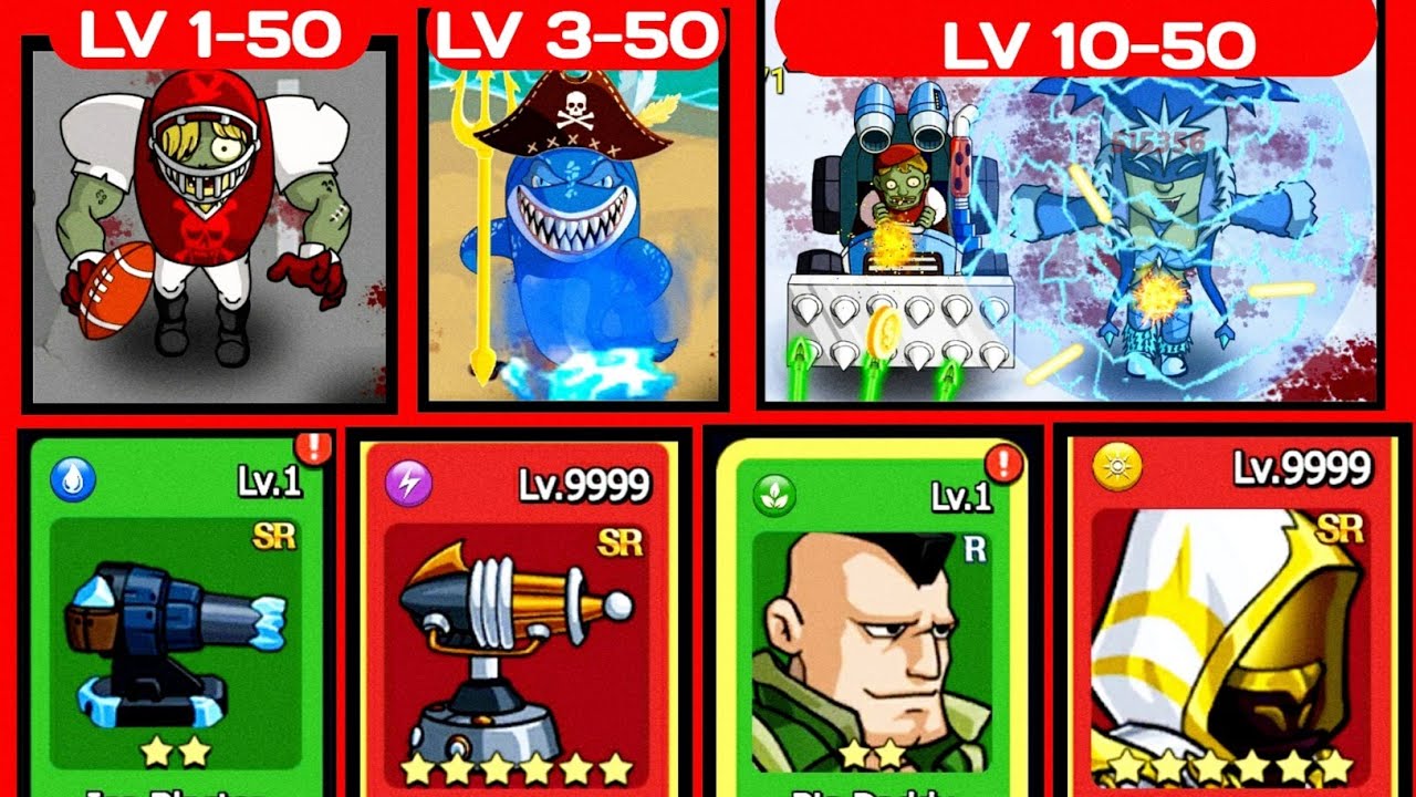 Zombie War Idle Defence! All Heros Max Level And Fight With All Level Bosses