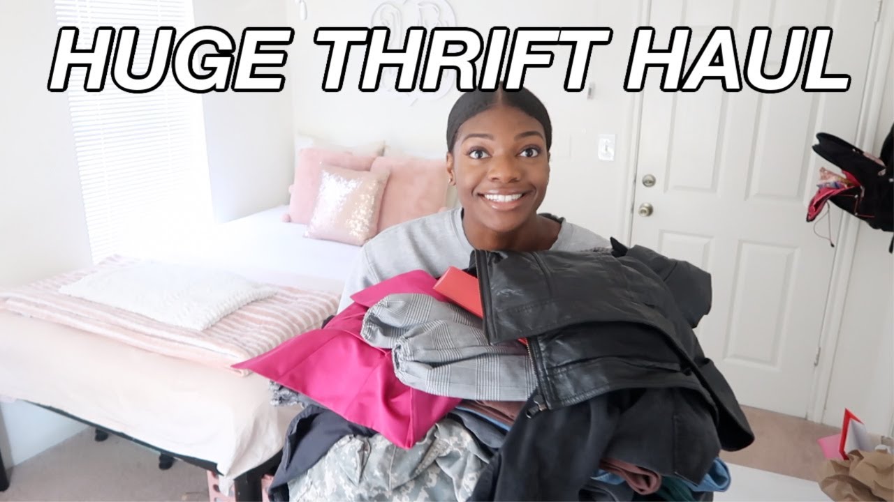 HUGE THRIFT STORE TRY ON HAUL