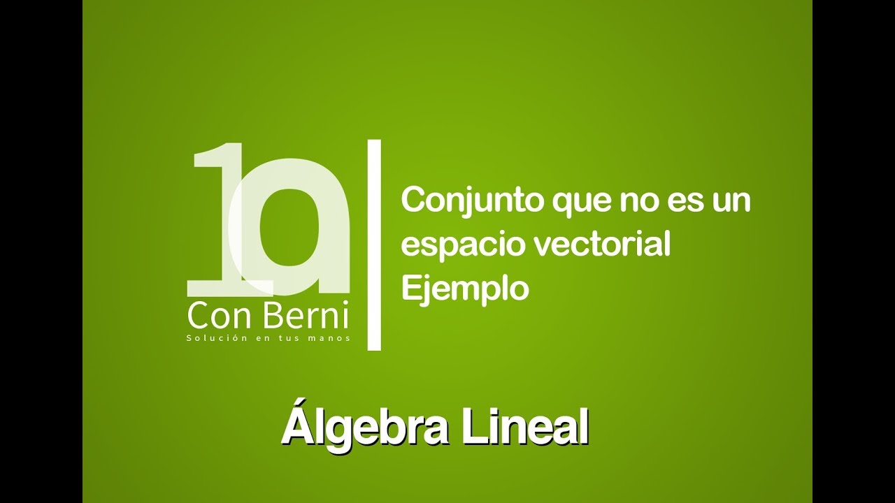 Conjunto que no es un espacio vectorial I Ejemplo 3