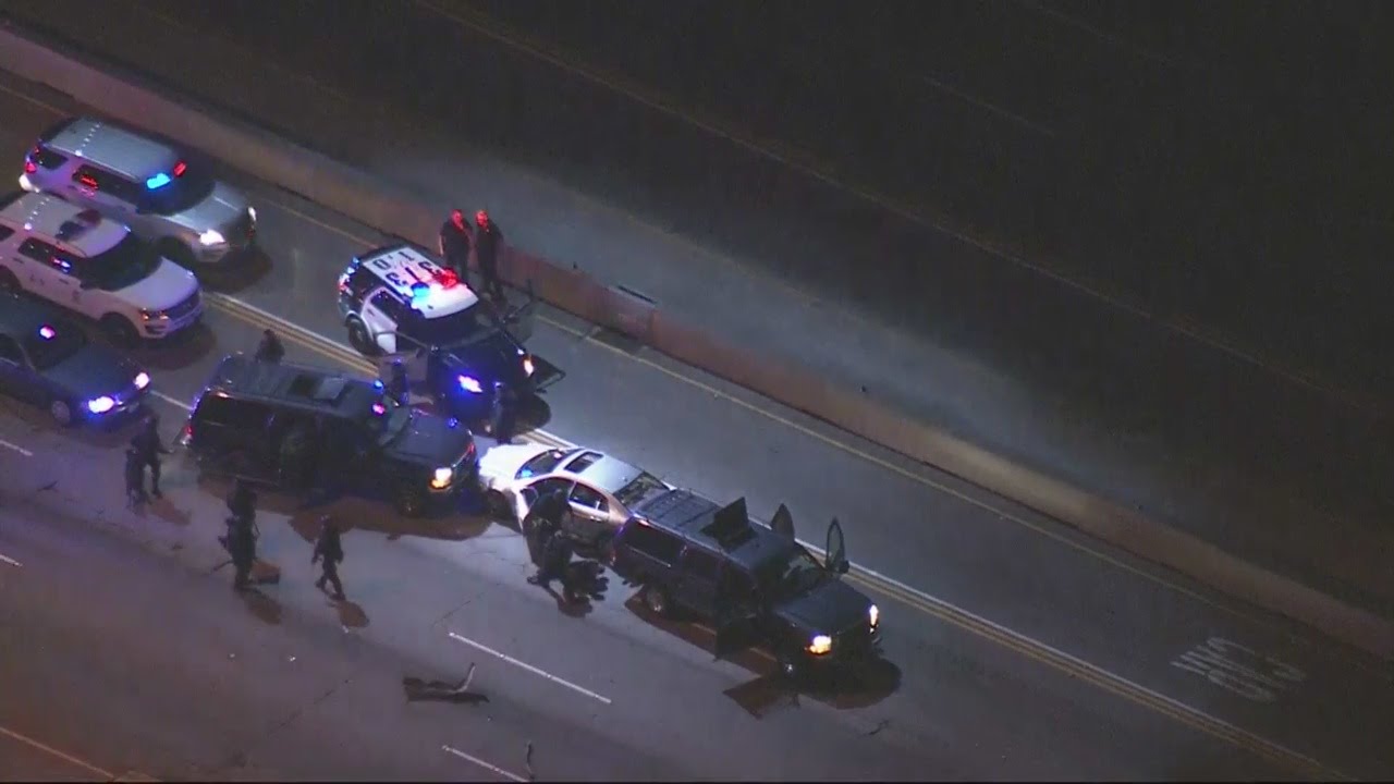 Watch Dramatic End To Chase And Standoff With Attempted Murder Suspect On 405