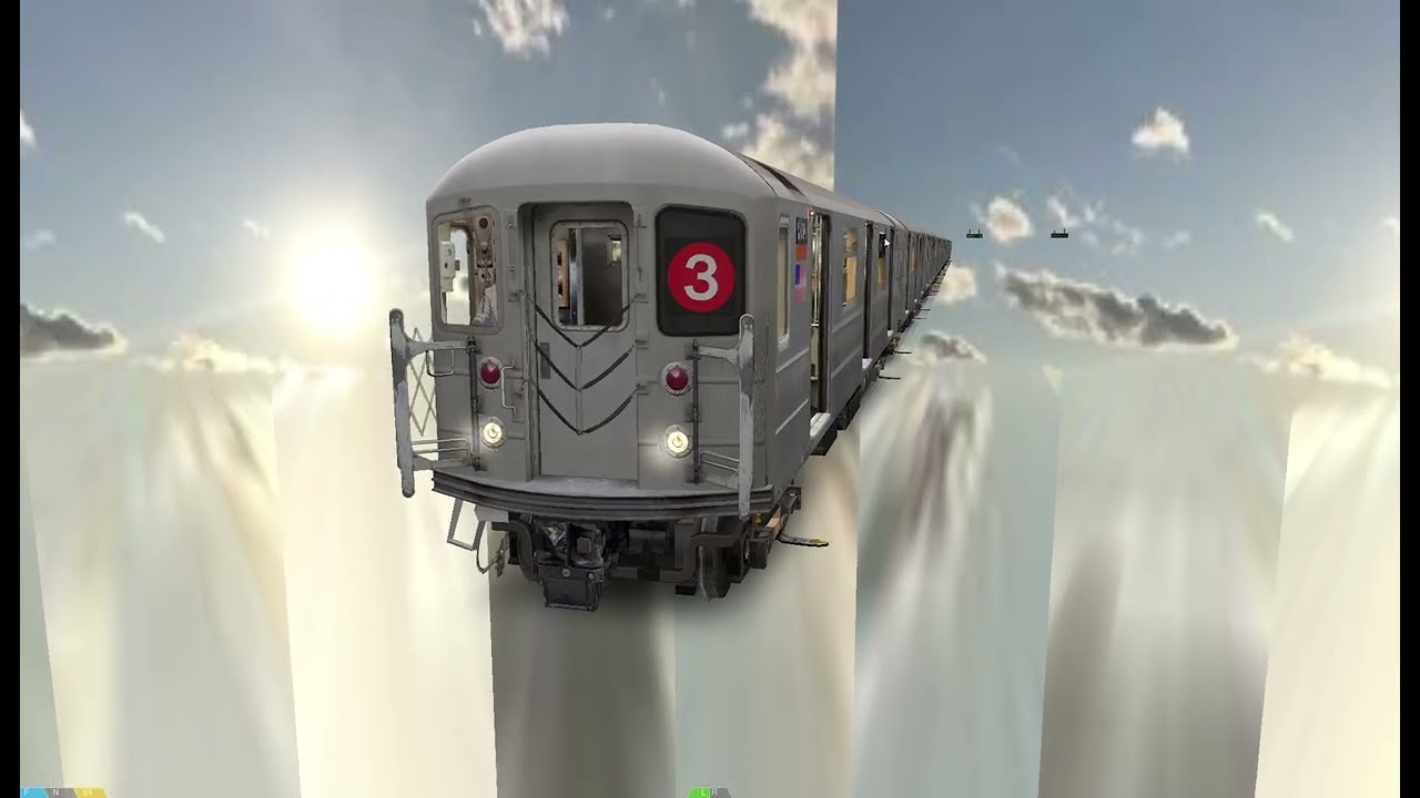 OpenBVE  R62 3 Train via the 2 and 5 lines with a visible world