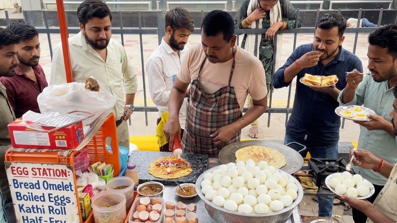 Street cart Egg recipes | Indian street food | Food ASMR 
