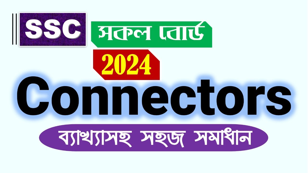 SSC || Connectors  || Board Question Practice. All Board 2024 with explanation/#students_studio