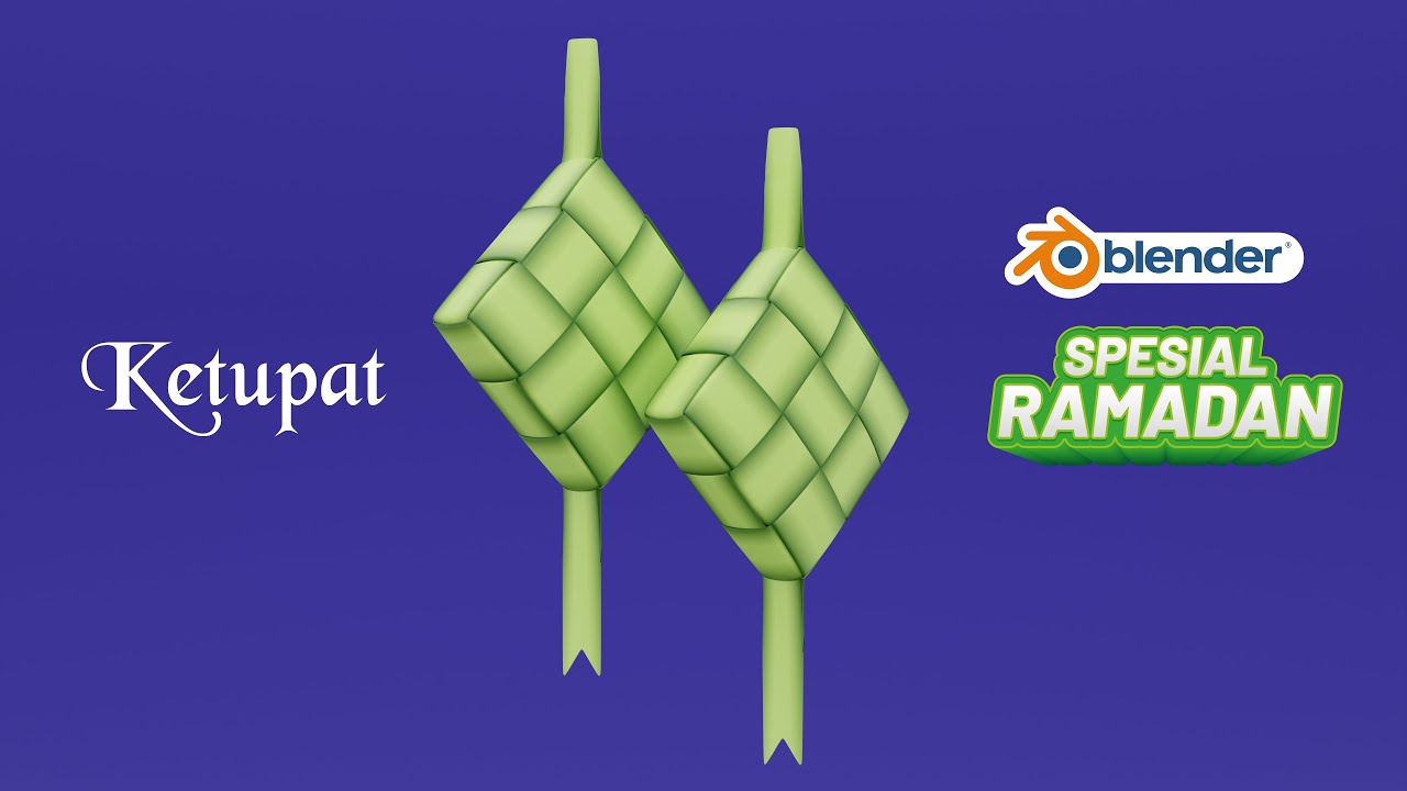 3D KETUPAT DI BLENDER | TUTORIAL BLENDER INDONESIA