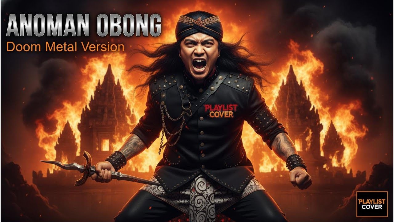 🔥 Anoman Obong - Versi Doom Metal Jawa | AI Generated Heavy Metal | Playlist Cover | Suno AI