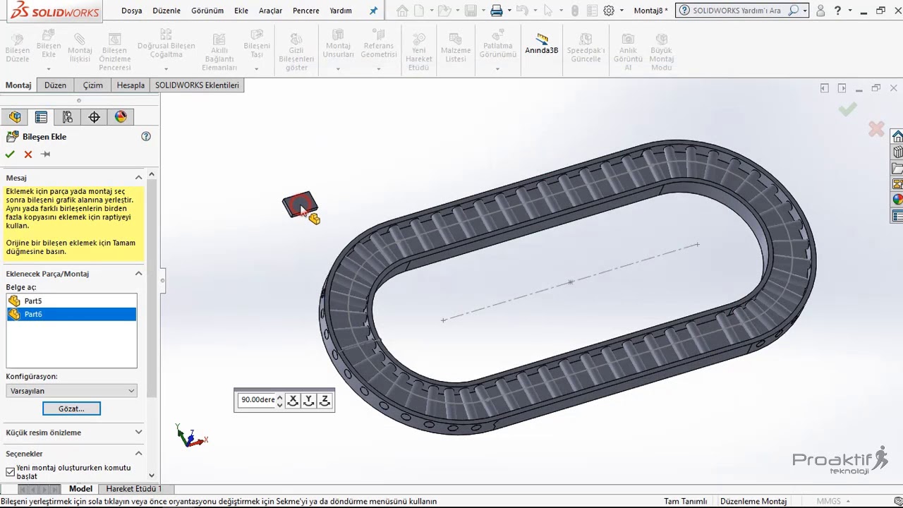 SolidWorks Montaj 126 Yol-Montaj İlişkisi
