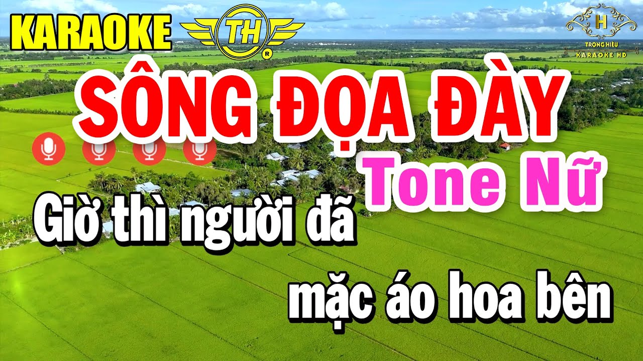 Sông Đọa Đày Karaoke Tone Nữ ( Gm ) Nhạc Sống Dễ Hát | Trọng Hiếu