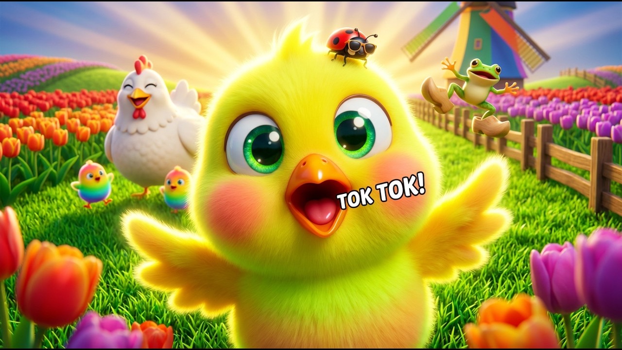 De Kipjes in de Tuin 2🐔🌷 | Vrolijk Kippen Liedje voor Kinderen | Tok Tok Dans