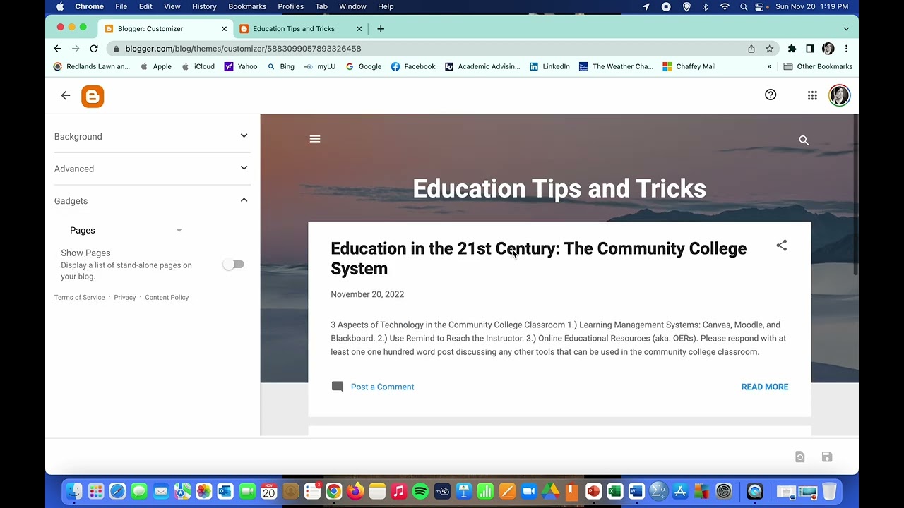 RegisEDUC629-TechApplication and Review-Class Blog-Blogger