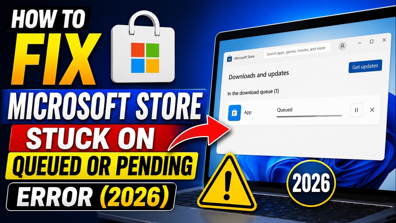 How to Fix Microsoft Store Stuck on Queued or Pending Error (2026)