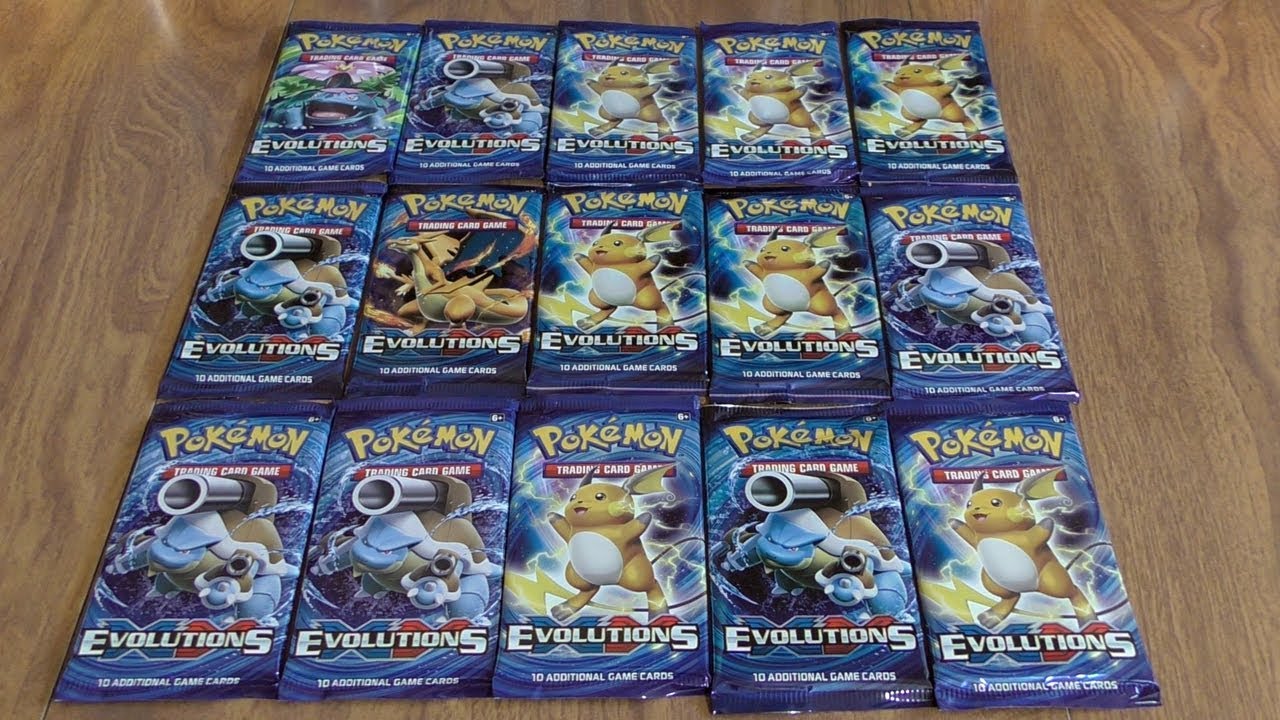 15 Pokemon Evolutions Booster Pack Opening