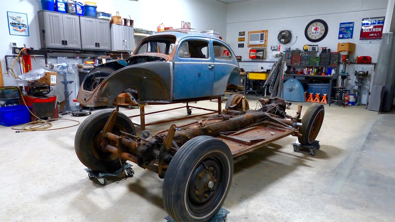 Removing Body from Chassis | 1959 Vw Beetle Ragtop Restoration