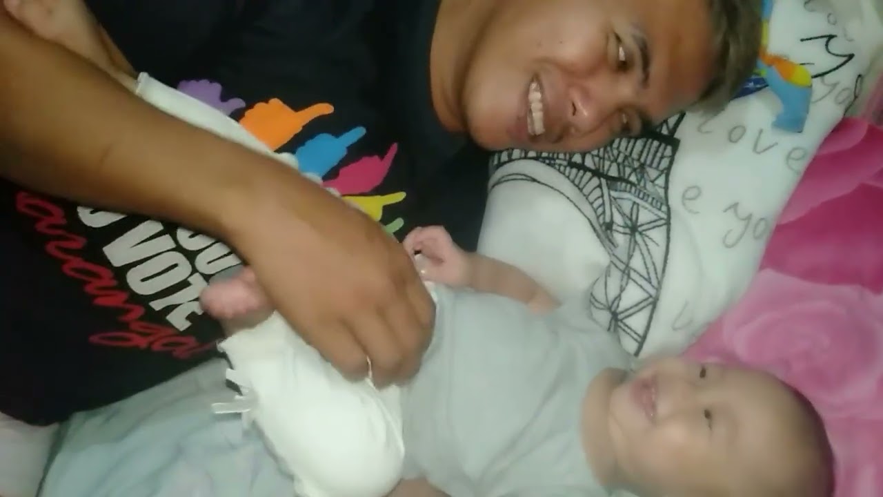 our little illa with papa