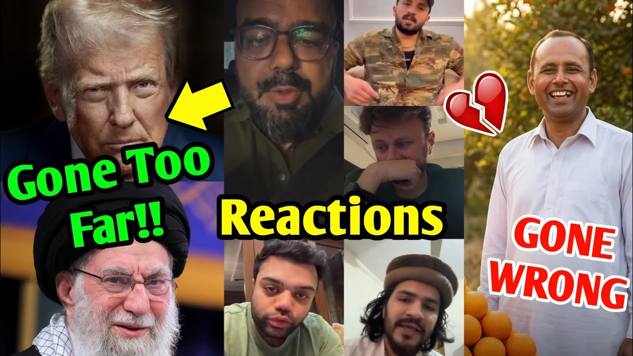 This is going Too Far Now 😱 Youtubers REACTS | Khamenei , PakVsAfg , Iran Vs Israel |