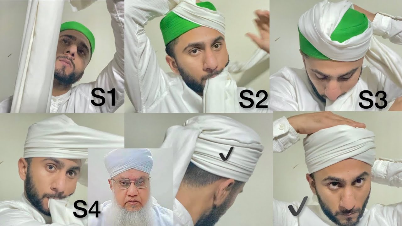 How To Tie silk Amamah Maulana Sajjad Nomani | Amamah tutorial | Majid shah
