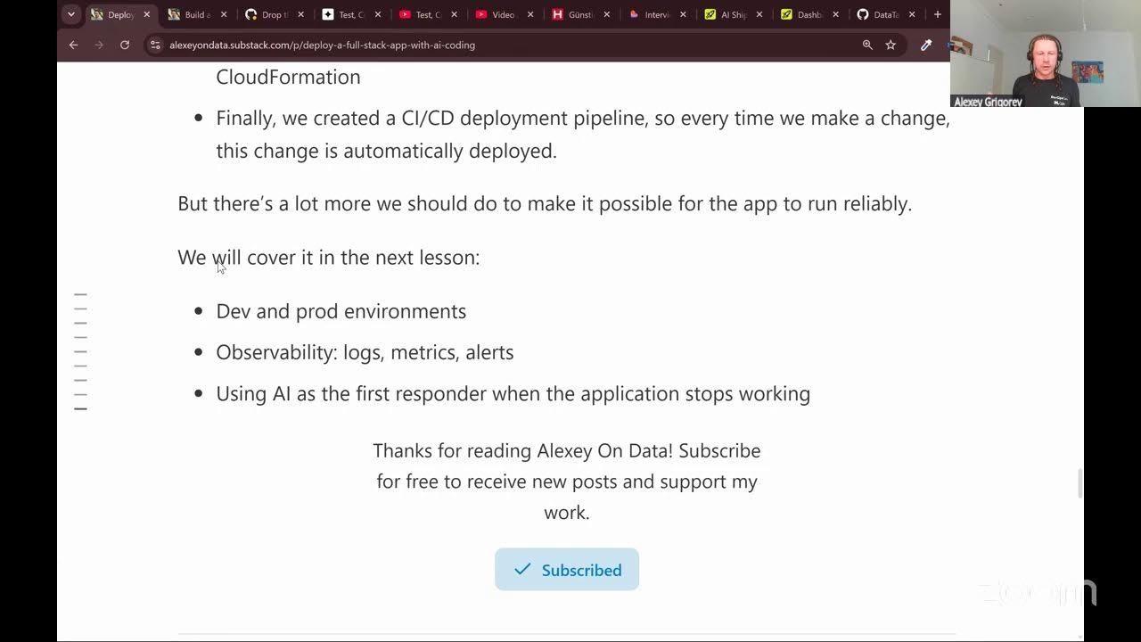 Test, Containerize, and Deploy an AI-Assisted App - Alexey Grigorev
