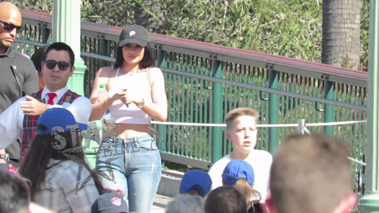 Kylie Jenner and Tyga enjoy a day at Disneyland in Anaheim, CA.