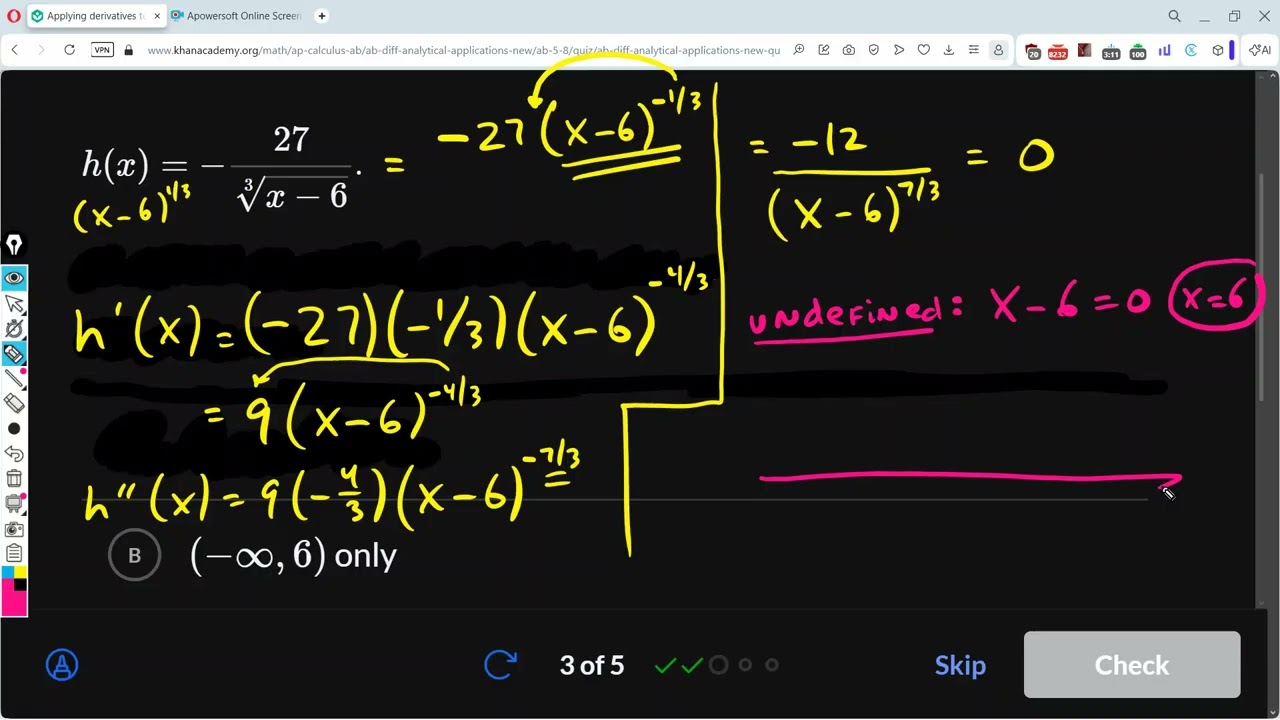 Тест 3: Применение производных для анализа функций: Khan Academy: AP Calculus