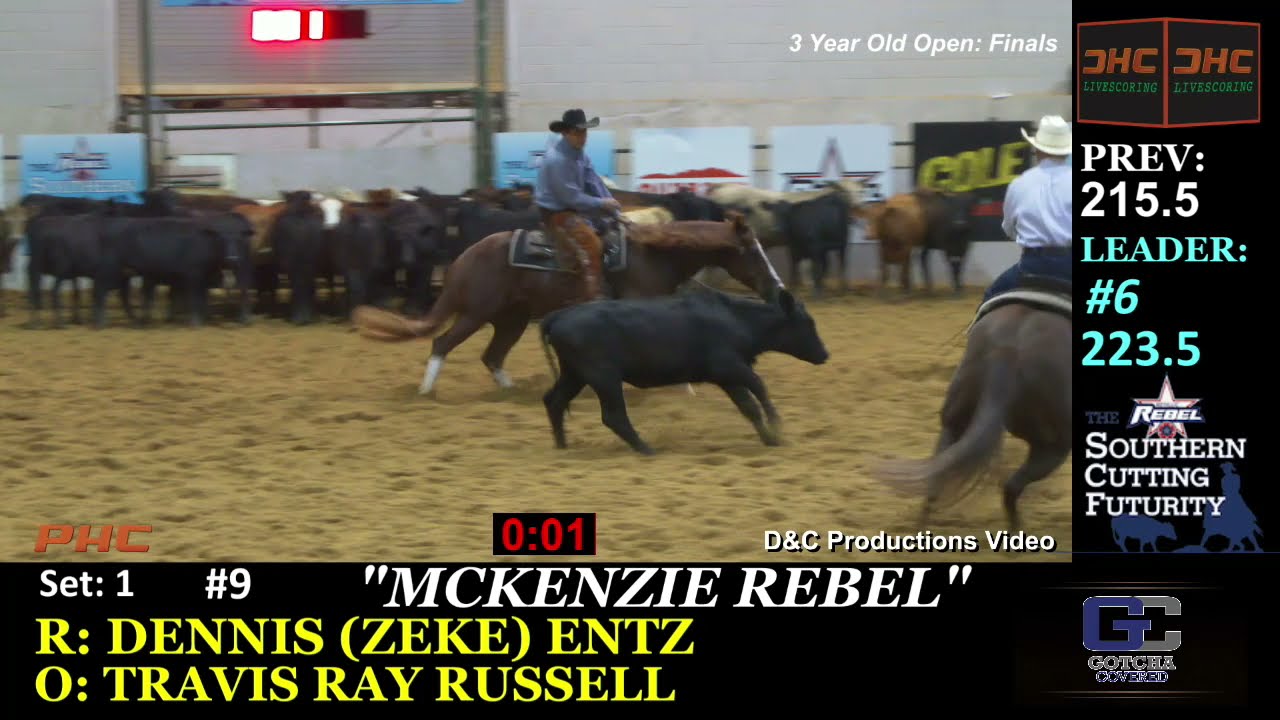 Zeke Entz & McKenzie Rebel 2021 Southern Cutting Open Futurity Champion
