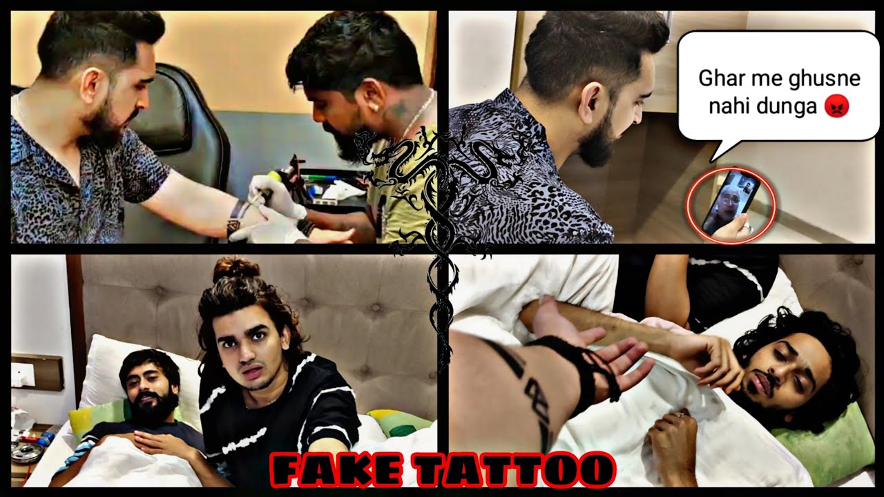 FAKE TATTOO PRANK ON MY BEST FRIENDS AND MY FAMILY🤯😵| *my dad got angry😨*