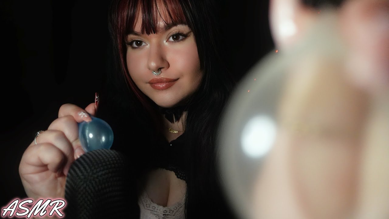 ASMR teeth tapping, spit painting, plucking, mic triggers, hand movements for sleep 😴