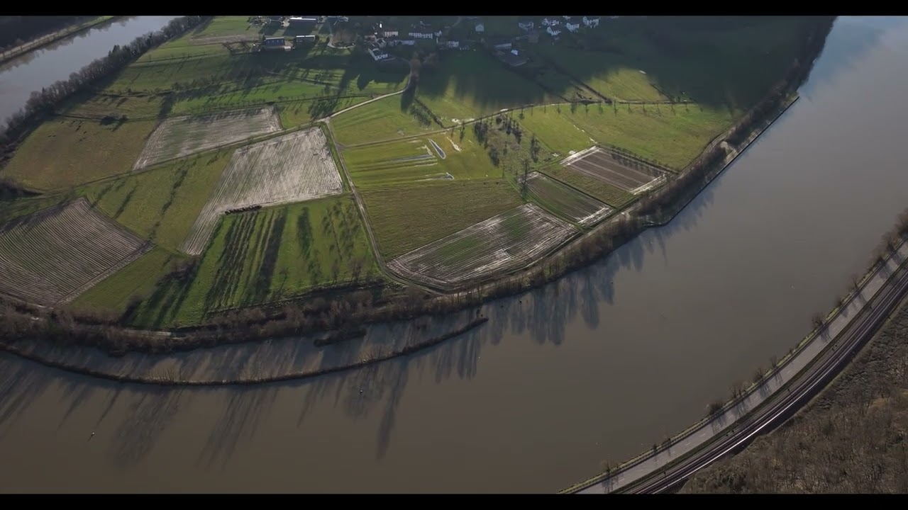 Saarland an die Saar in Februar