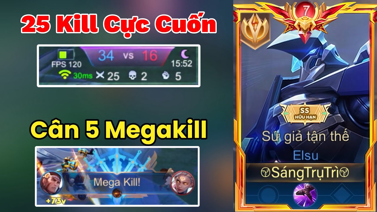 Vẩy Elsu Hoàn Hảo 25 Kill Cùng Pha Megakill Đỉnh Cao Của Top Elsu