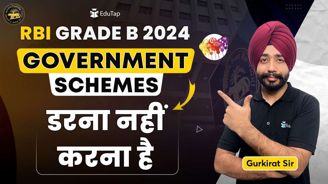 How to Prepare Government Schemes for RBI Grade B | Important Govt Schemes | RBI Phase 1 & 2 |EduTap