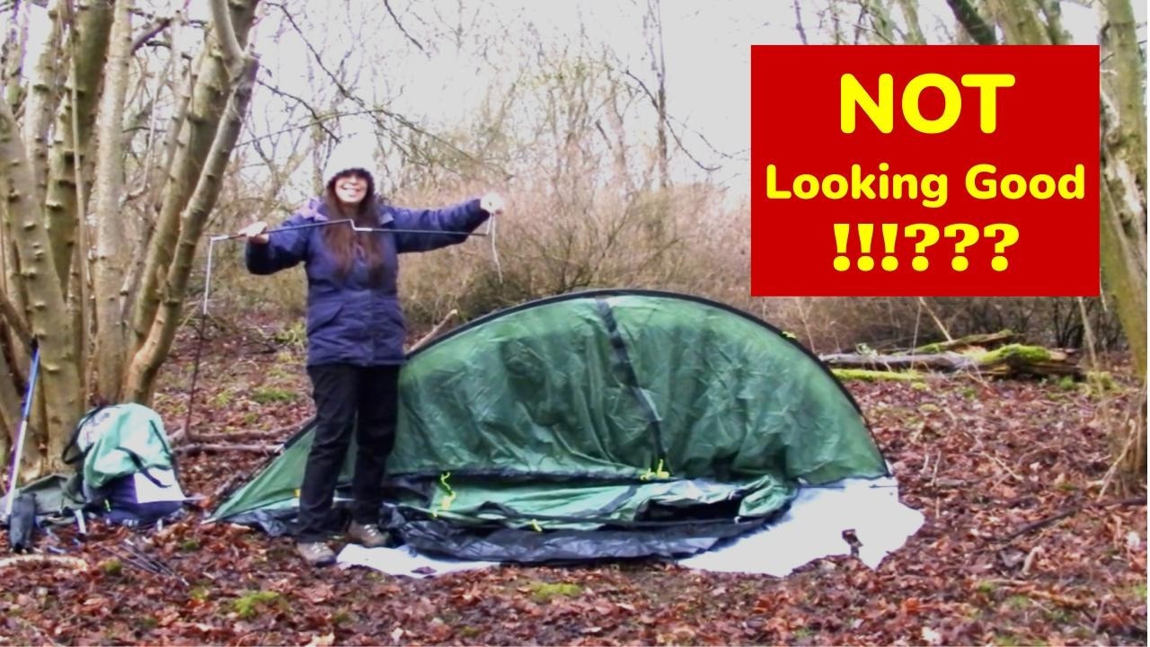 What to do when your TENT Pole shock cord elastic BREAKS while out on a CAMP | Cooking JAPANESE Food