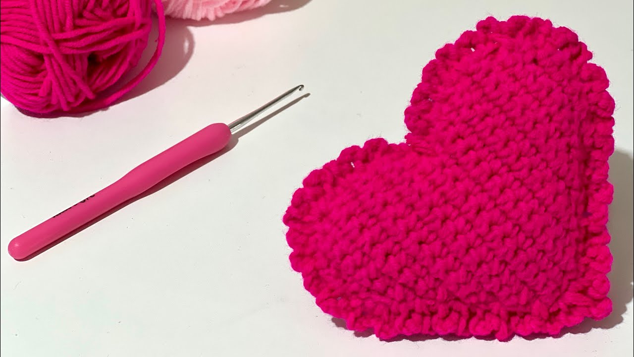 So easy to crochet Valentine’s heart 