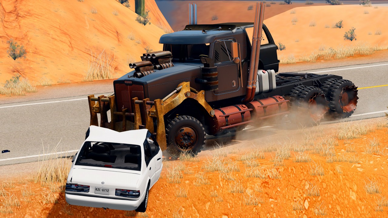 Fleeing from the pursuit of giant police cars. #3  - Car Crashes in BeamNG Drive.! 😱🔥| BeamNG Drive