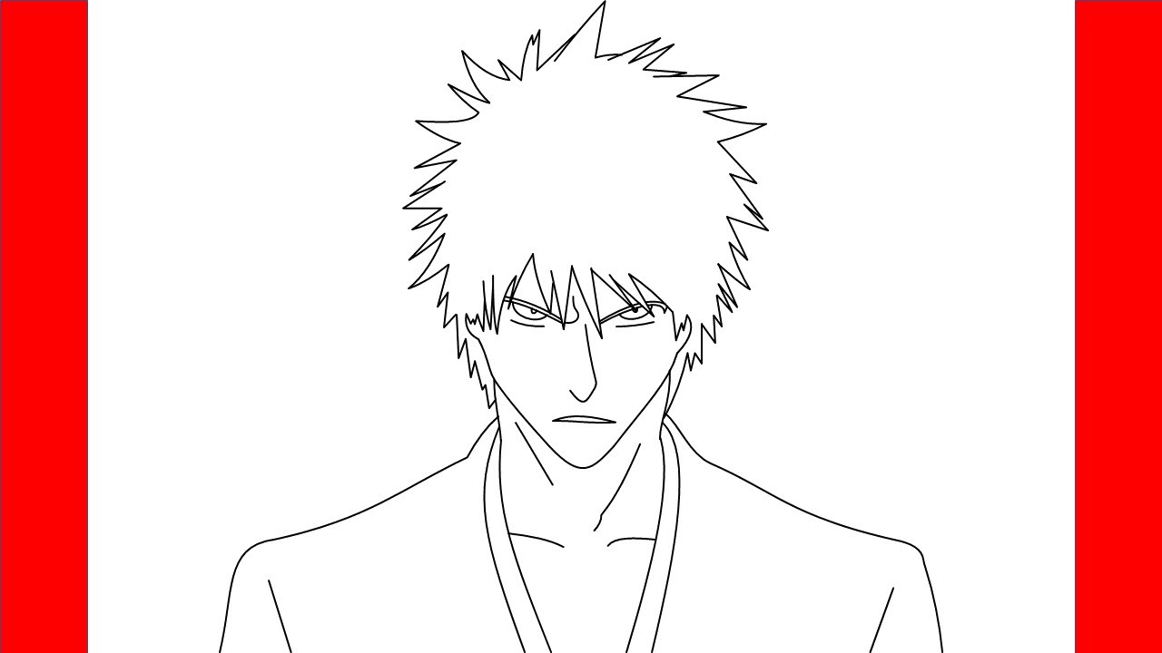 How To Draw Ichigo Kurosaki From Bleach - Step By Step Drawing