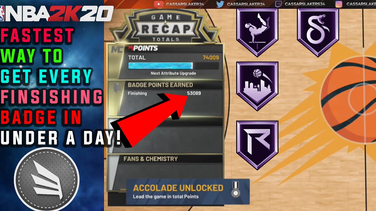 *NEW* FASTEST WAY TO GET EVERY FINISHING BADGE ON NBA 2K20! UNLOCK THEM ALL IN 1 DAY! AFTER PATCH 10
