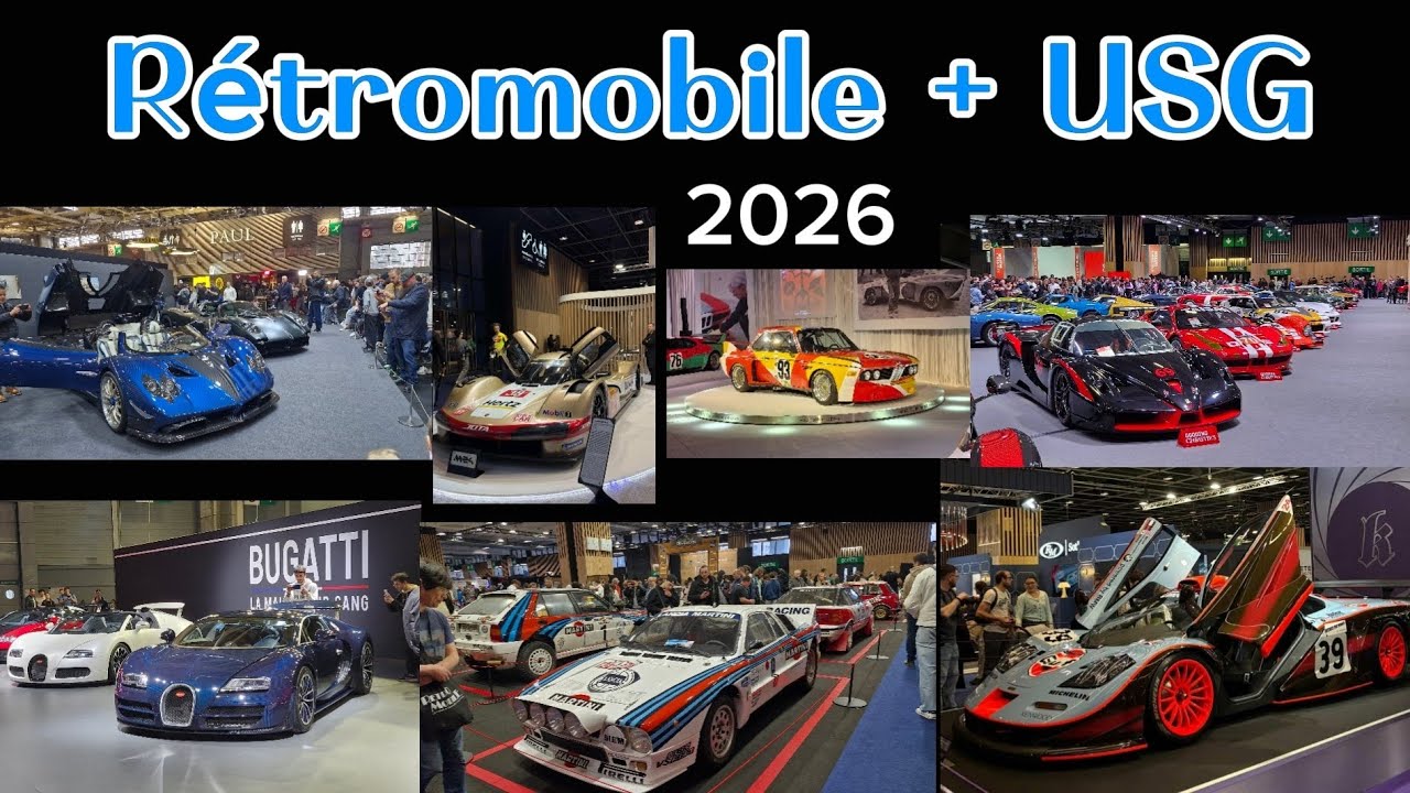 Visite au Rétromobile 2026 et Ultimate Supercar Garage !