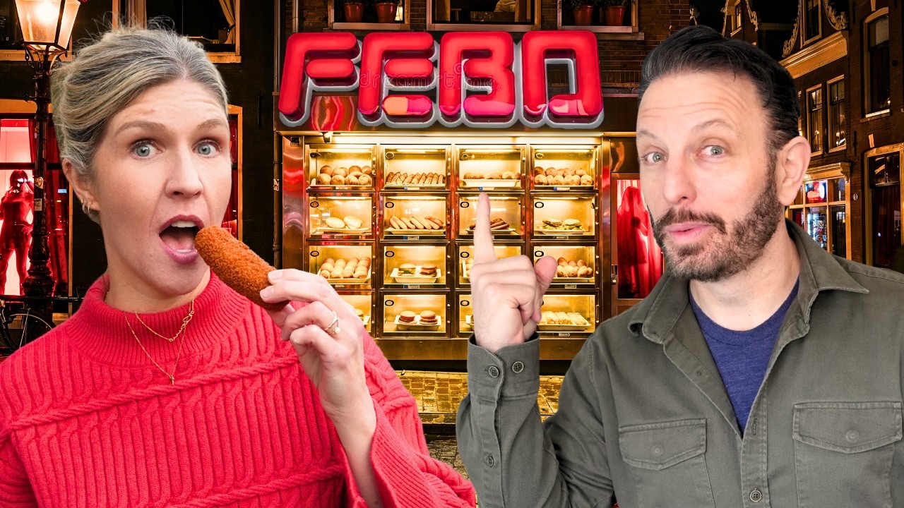 Eating Food From Windows In Amsterdam's Red Light District