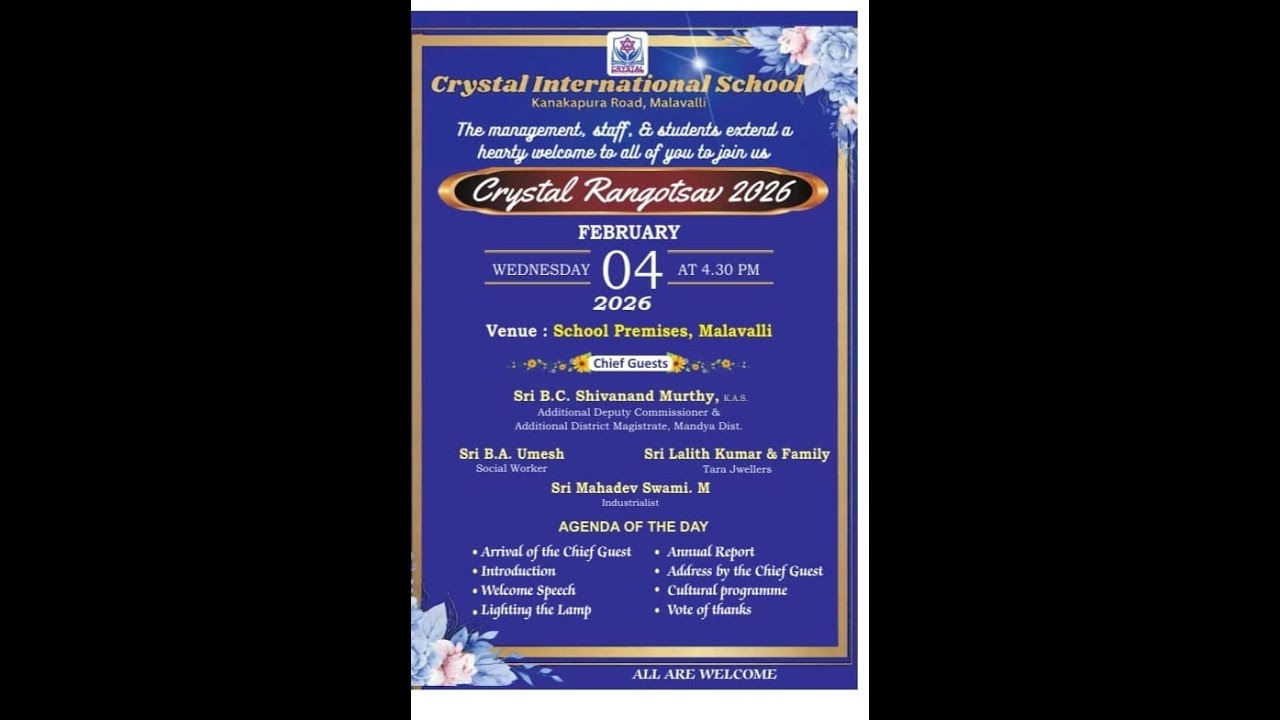 Crystal Rangotsav 2026 || Crystal International School || 4th Feb 2026