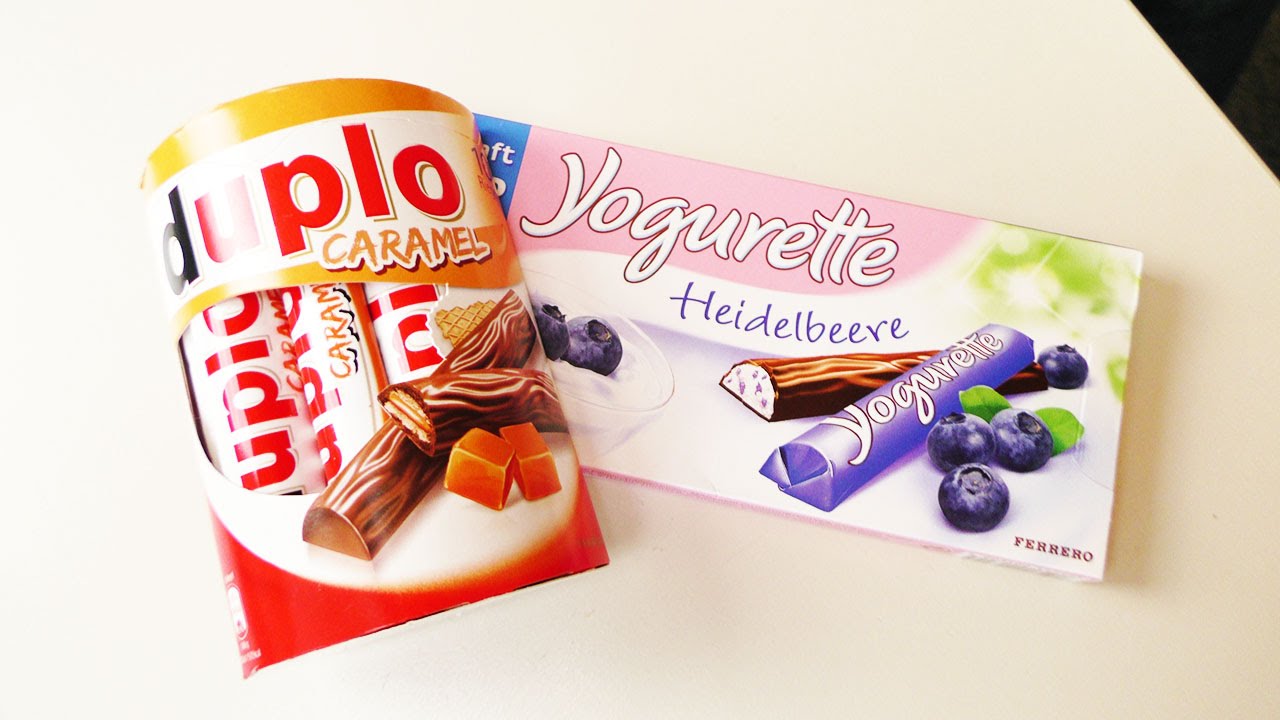 DIY Inspiration Snacktest: Duplo Caramel & Yogurette Heidelbeere | NEUE Schokoriegel Sorten Ferrero
