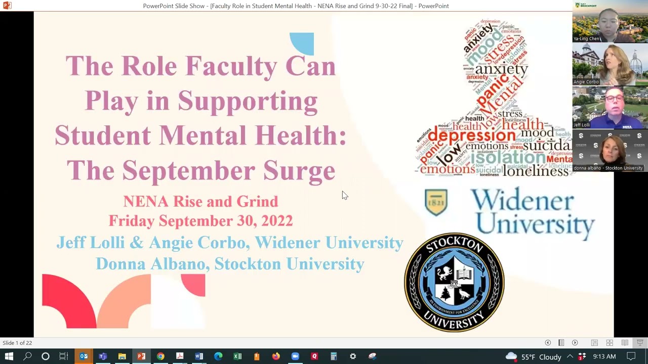 NENA Rise & Grind: Faculty Role in Student Mental Health