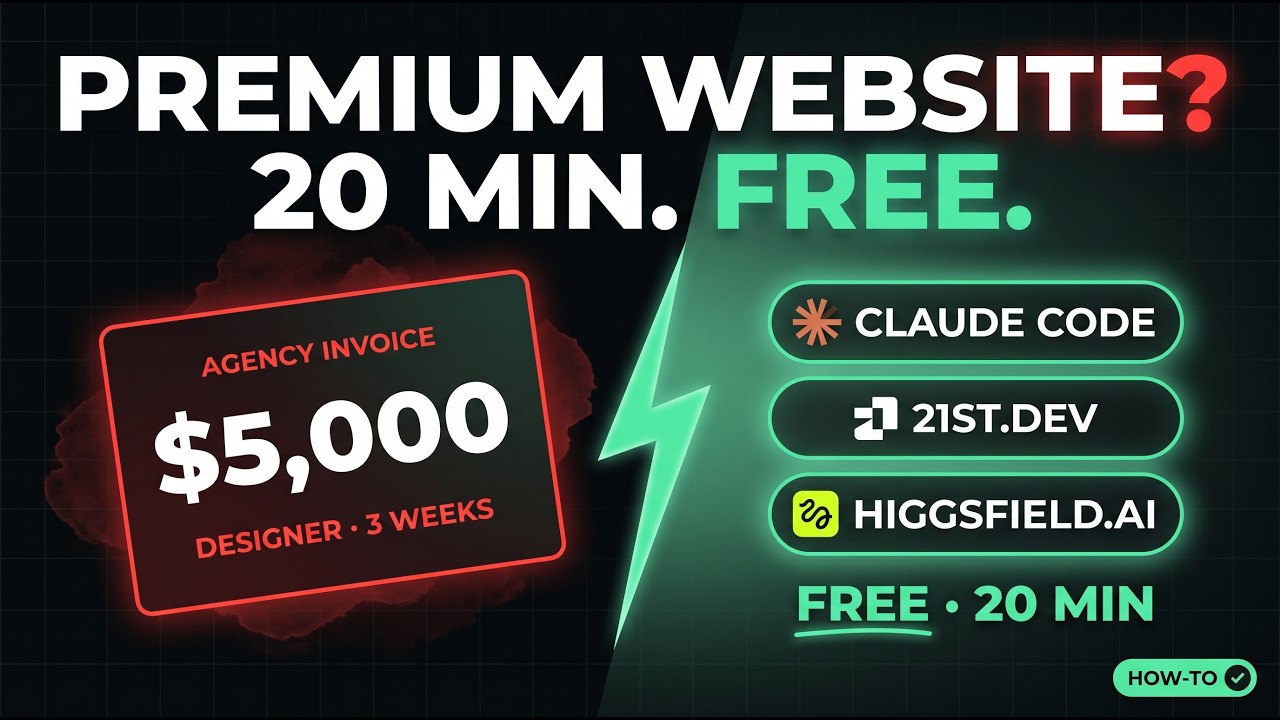 Claude + 21st.dev + Seedance 2.0 = $10k Websites