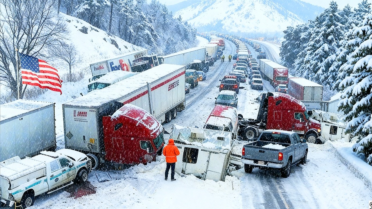 Winter Chaos in California !❄️Extreme Snowstorm Triggers Pileups on Interstate 80 at Donner Pass