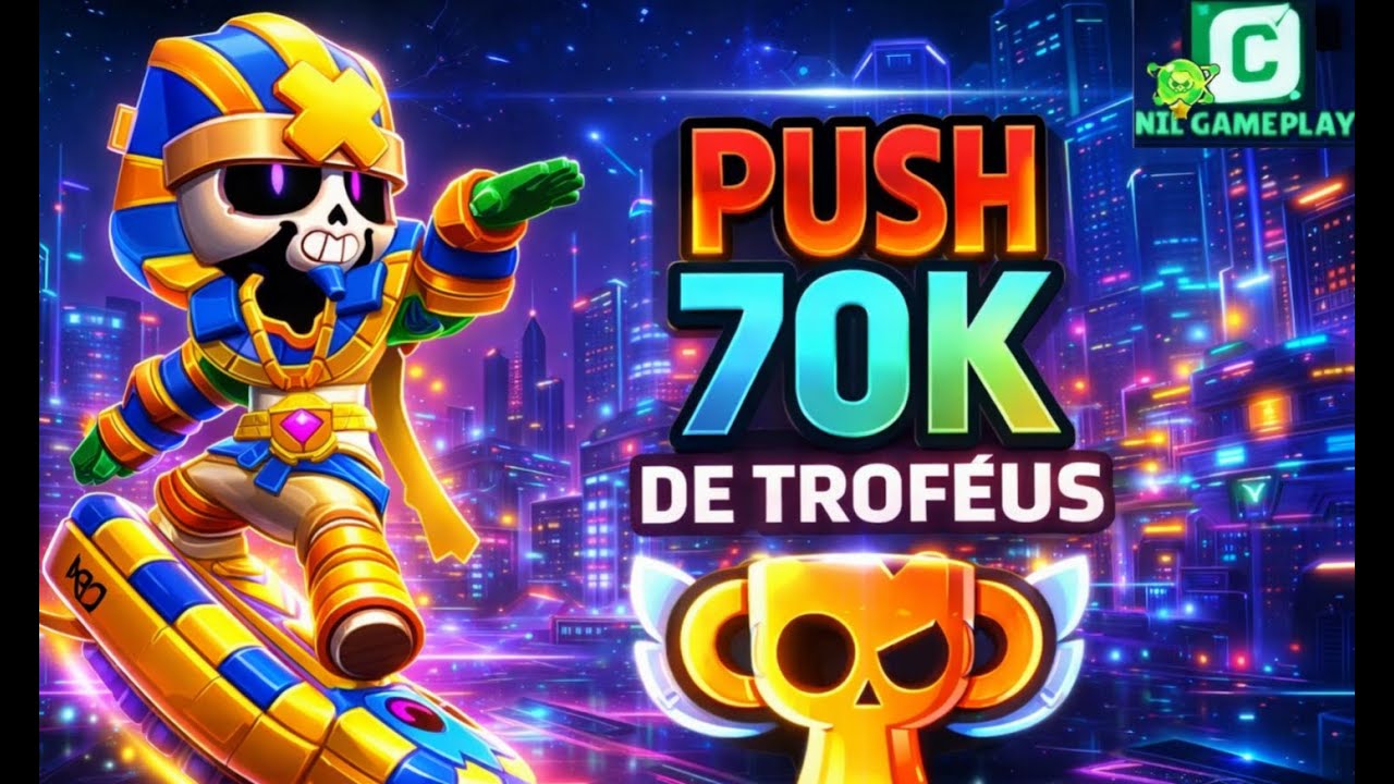 PUSH DE TROFÉUS COM OS INSCRITOS NO BRAWL STARS